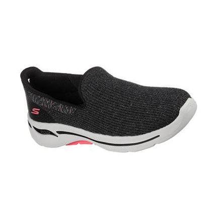 Zapatillas Sin Cordones Skechers GO WALK Arch Fit - Our Earth Mujer Negras Rosas | CL7254A