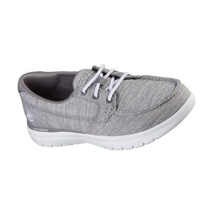 Zapatillas Sin Cordones Skechers On the GO Flex - Ashore Mujer Gris | CL5449B