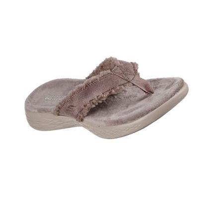 Zapatillas Sin Cordones Skechers On-the-GO 600 Lounge - Cozy Love Mujer Gris Oscuro Marrones | CL7754L