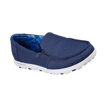 Zapatillas Sin Cordones Skechers On-the-GO 2.0 - Catalina Mujer Azul Marino Blancas | CLA363D