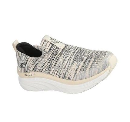 Zapatillas Sin Cordones Skechers Relaxed Fit: D'Lux Walker - Quick Upgrade Mujer Beige Negras | CL69540