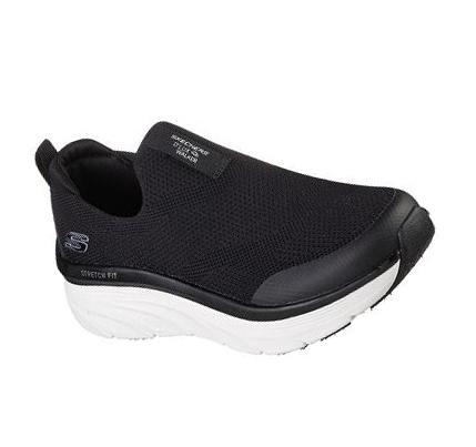Zapatillas Sin Cordones Skechers Relaxed Fit: D'Lux Walker - Quick Upgrade Mujer Negras Blancas | CL7004S