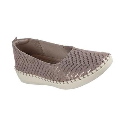 Zapatillas Sin Cordones Skechers Sepulveda 2.0 - Summer Sheen Mujer Marrones | CLA796L