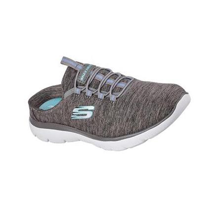 Zapatillas Sin Cordones Skechers Summits - Fresh Aire Mujer Gris Azules Claro | CL6904L