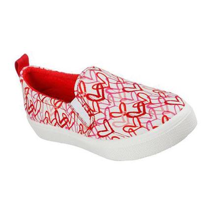 Zapatillas Sin Cordones Skechers x JGoldcrown: Poppy - Drippin Love Mujer Blancas Rojas Rosas | CLA424L