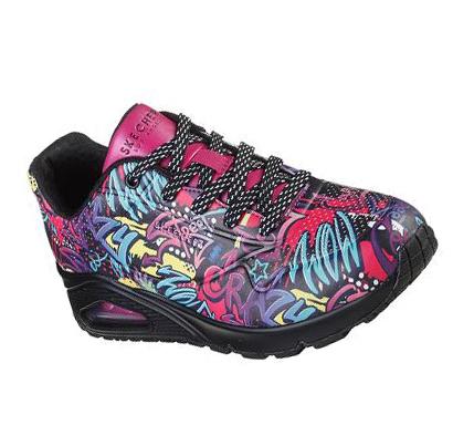 Zapatillas Skechers Uno - Calle Art Mujer Negras Multicolor | CLI874K
