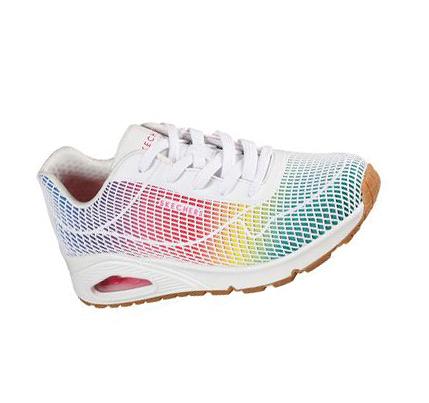 Zapatillas Skechers Uno - Eye Catching Mujer Blancas Multicolor | CLI023X