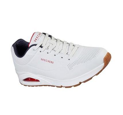 Zapatillas Skechers Uno - Stand On Air Hombre Blancas Azul Marino | CL4137P